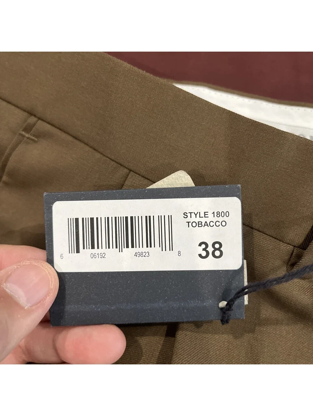 NWT PAZONI MENS DRESS PANTS TOBACCO BROWN WAIST 38 UNHEMMED MADE IN ITALY RP$195